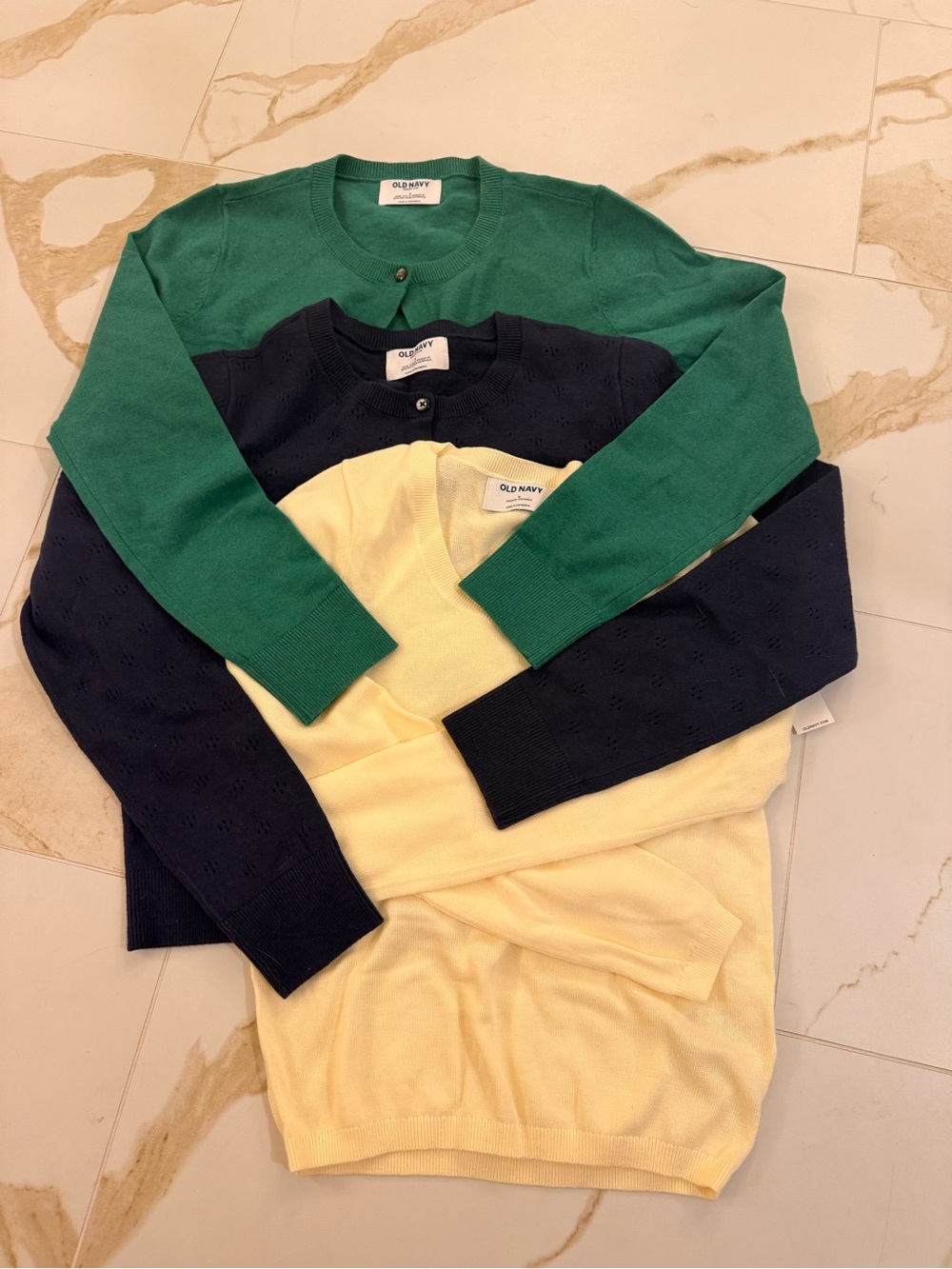 NWT Three-Pack Old Navy Summer Sweaters (Two Cardigans, One Crew Neck)